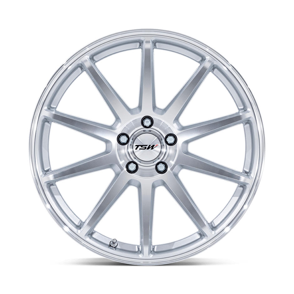 TSW TW004 Canard 19x10.5 Gloss Silver w/Machined Face 25mm ET 72.56mm CB 5x114.3