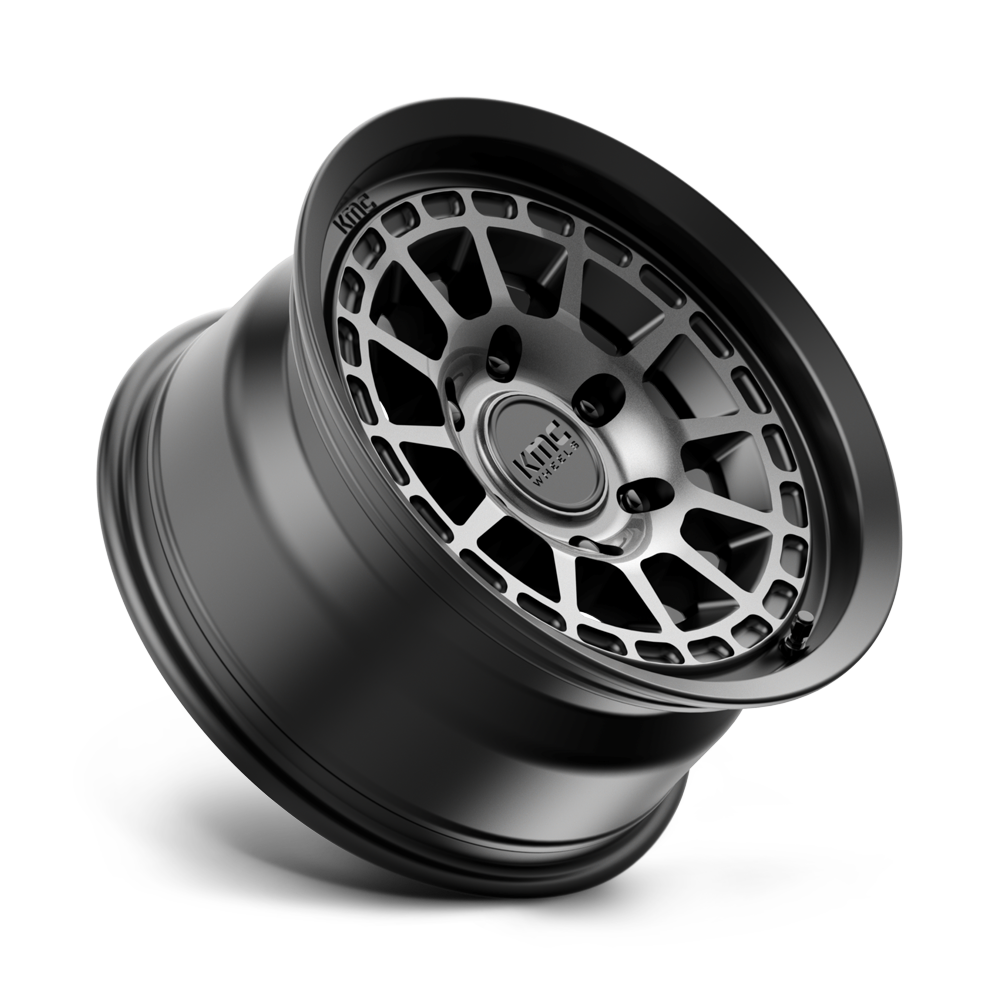 KMC Wheels KM719 Canyon 16x8 Satin Black w/Gray Tint 0mm ET 106.1mm CB 6x139.7
