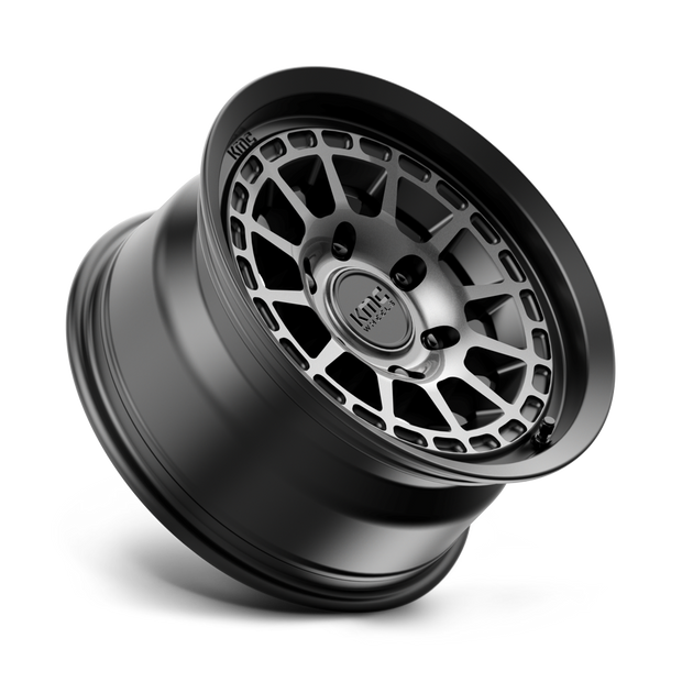 KMC Wheels KM719 Canyon 16x8 Satin Black w/Gray Tint 0mm ET 106.1mm CB 6x139.7
