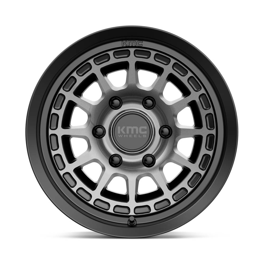 KMC Wheels KM719 Canyon 16x8 Satin Black w/Gray Tint 0mm ET 106.1mm CB 6x139.7
