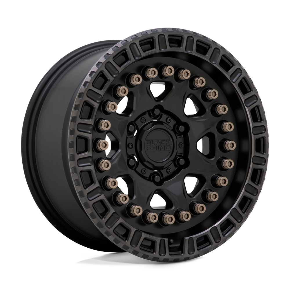 Black Rhino Hard Alloys Carbine 20x9 Matte Black w/Machined Tint Ring -18mm ET 112.1mm CB 6x139.7