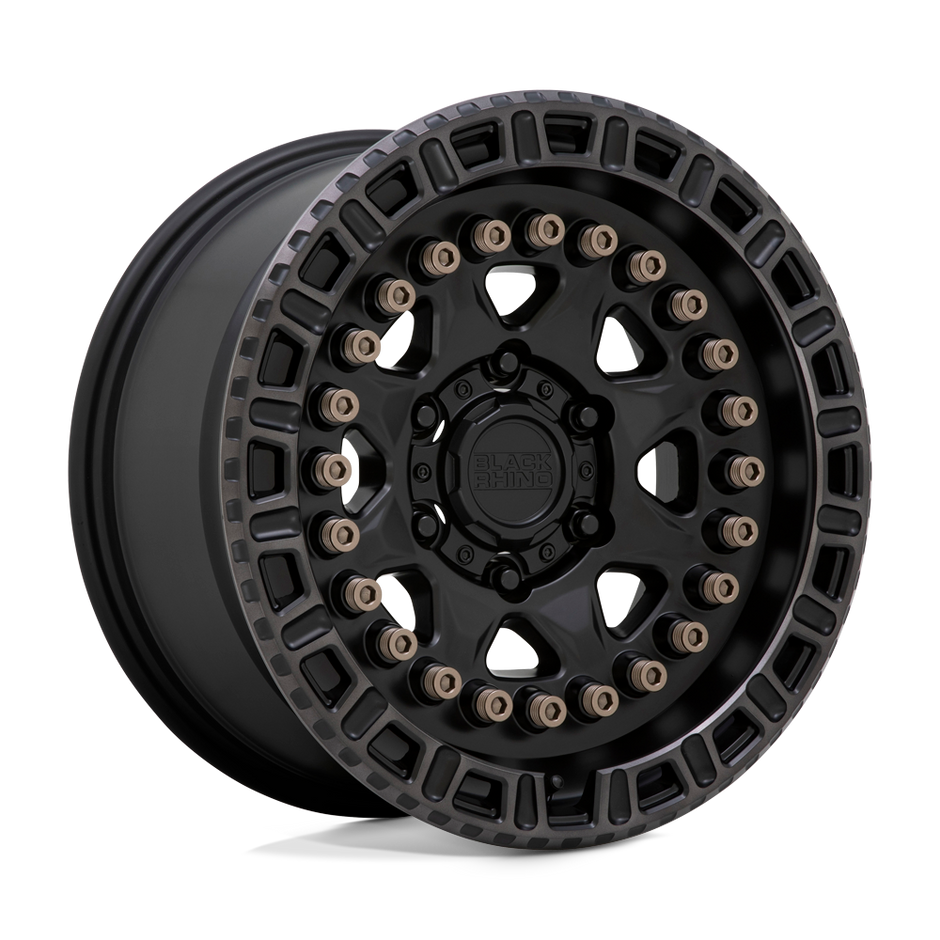 Black Rhino Hard Alloys Carbine 20x9 Matte Black w/Machined Tint Ring -18mm ET 112.1mm CB 6x139.7