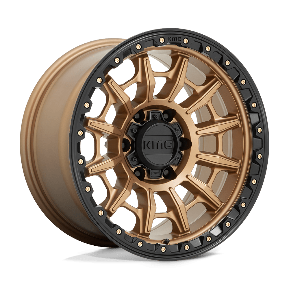 KMC Wheels KM547 Carnage 16x8 Matte Bronze w/Black Lip 0mm ET 106.1mm CB 6x139.7