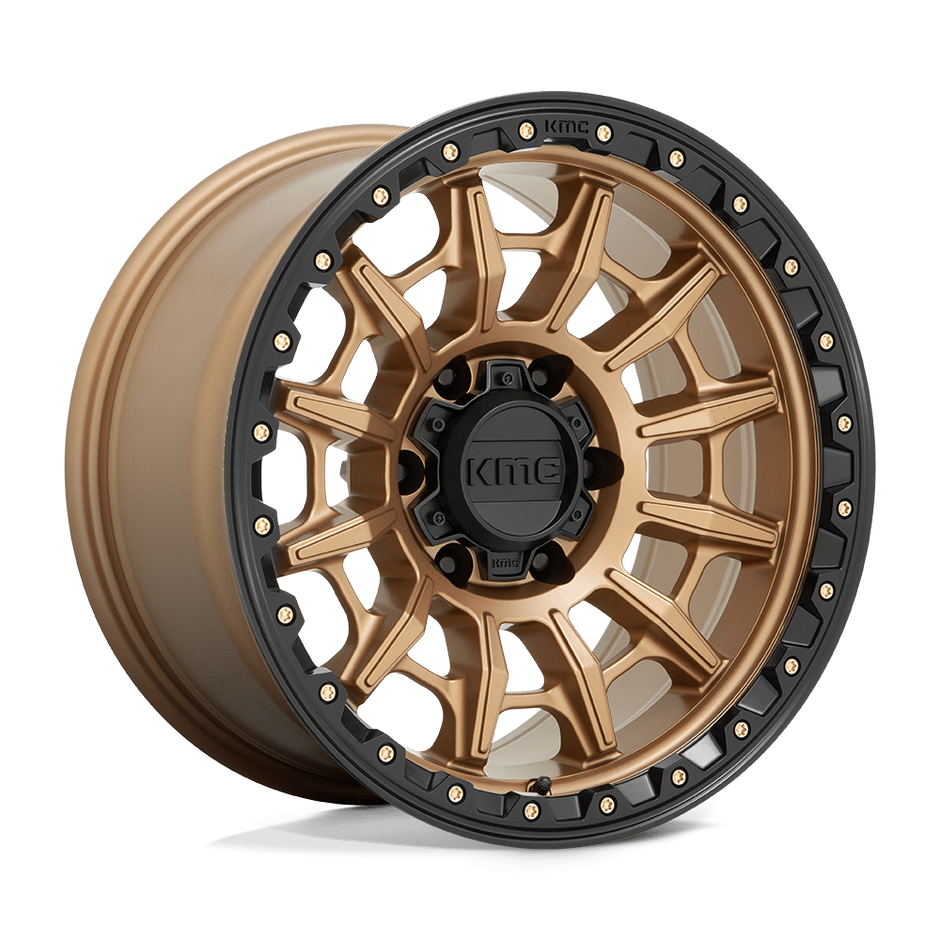 KMC Wheels KM547 Carnage 16x8 Matte Bronze w/Black Lip 0mm ET 106.1mm CB 6x139.7