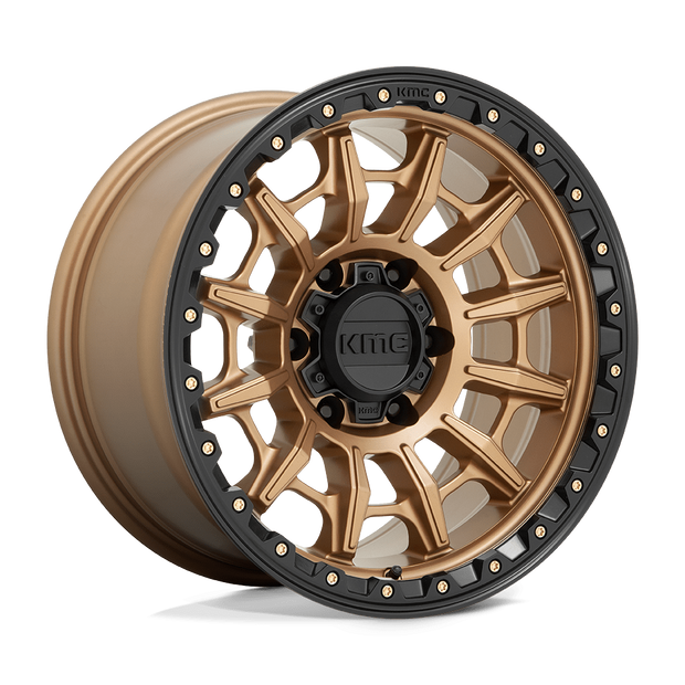 KMC Wheels KM547 Carnage 16x8 Matte Bronze w/Black Lip 0mm ET 106.1mm CB 6x139.7
