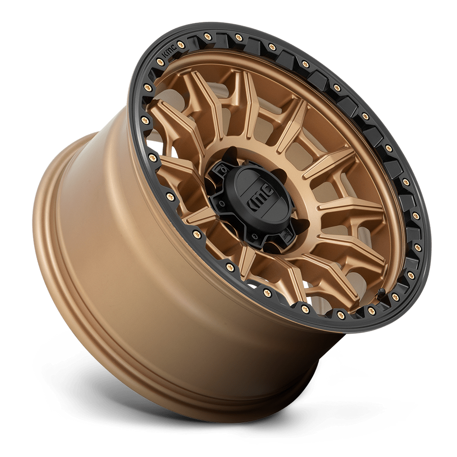 KMC Wheels KM547 Carnage 16x8 Matte Bronze w/Black Lip 0mm ET 106.1mm CB 6x139.7