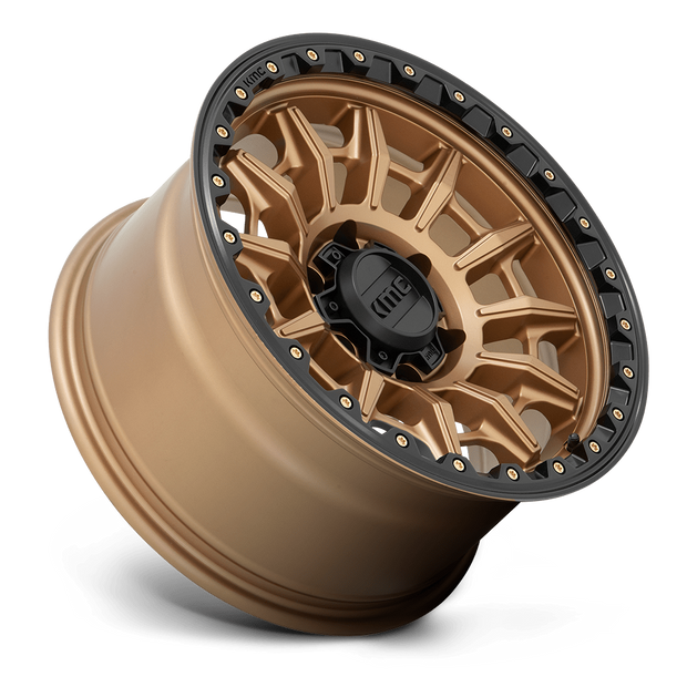 KMC Wheels KM547 Carnage 16x8 Matte Bronze w/Black Lip 0mm ET 106.1mm CB 6x139.7