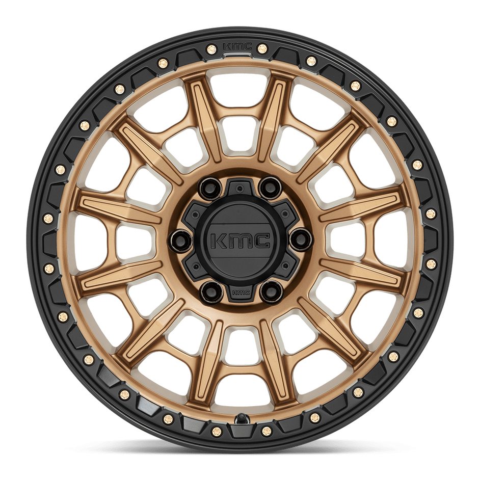 KMC Wheels KM547 Carnage 16x8 Matte Bronze w/Black Lip 0mm ET 106.1mm CB 6x139.7