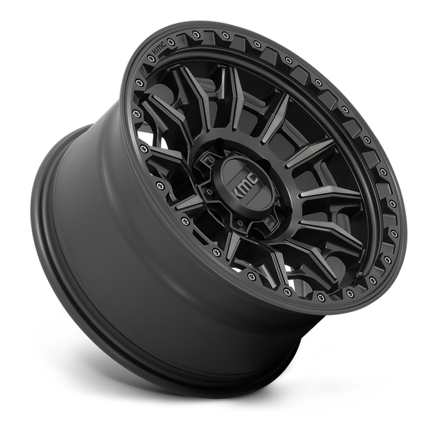 KMC Wheels KM547 Carnage 16x8 Satin Black w/Gray Tint 0mm ET 106.1mm CB 6x139.7