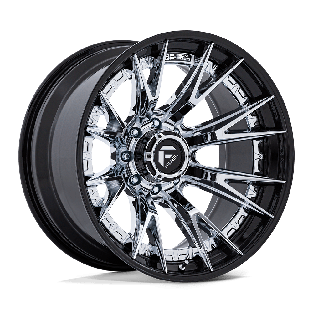 Fuel Wheels FC402 Catalyst 17x9 Chrome w/Gloss Black Lip 1mm ET 87.1mm CB 6x135