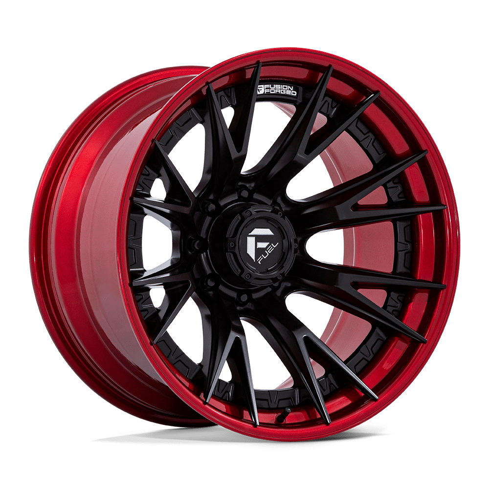 Fuel Wheels FC402 Catalyst 17x9 Matte Black w/Candy Red Lip 1mm ET 87.1mm CB 6x135