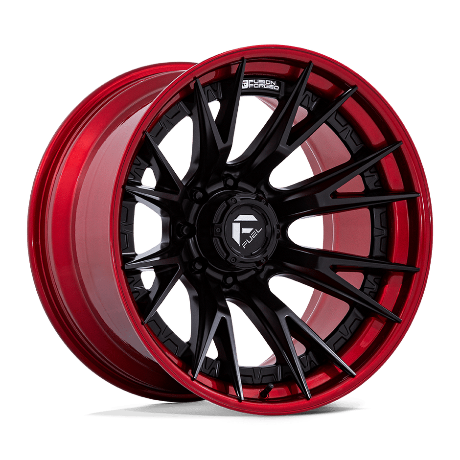 Fuel Wheels FC402 Catalyst 17x9 Matte Black w/Candy Red Lip 1mm ET 87.1mm CB 6x135