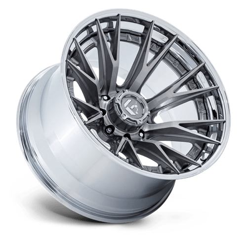 Fuel Wheels FC402 Catalyst 17x9 Platinum w/Chrome Lip 1mm ET 106.1mm CB 6x139.7