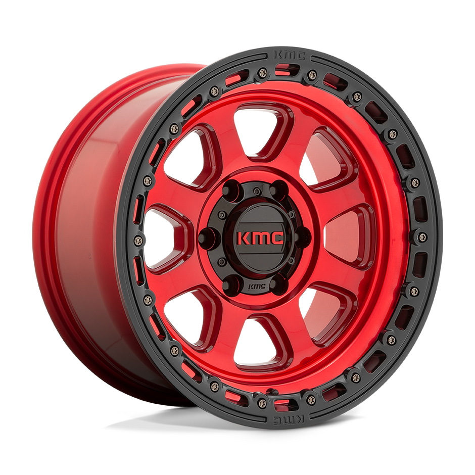 KMC Wheels KM548 Chase 20x9 Candy Red w/Black Lip 0mm ET 71.5mm CB 5x127