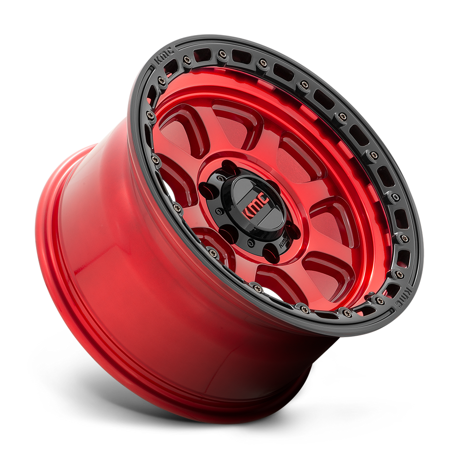 KMC Wheels KM548 Chase 20x9 Candy Red w/Black Lip 0mm ET 71.5mm CB 5x127