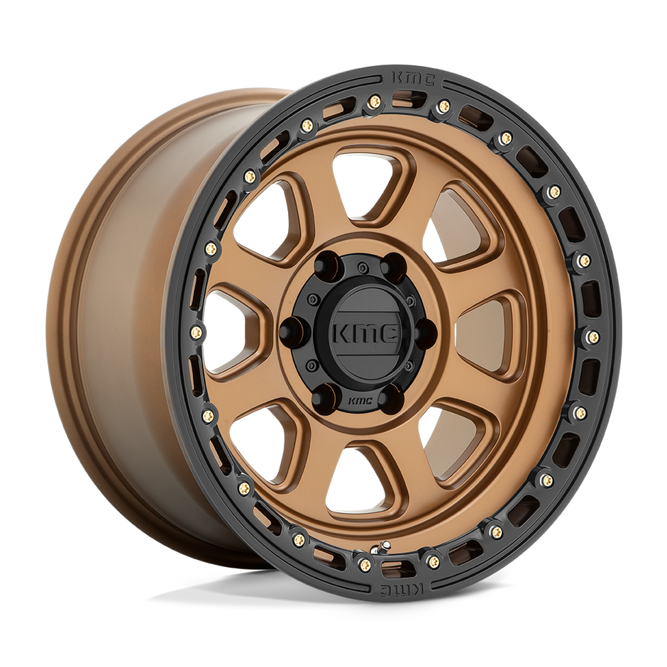 KMC Wheels KM548 Chase 20x9 Matte Bronze w/Black Lip 0mm ET 71.5mm CB 5x127