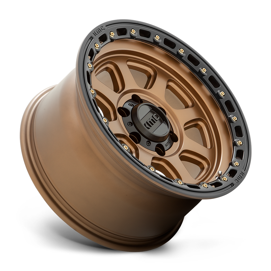 KMC Wheels KM548 Chase 20x9 Matte Bronze w/Black Lip 0mm ET 71.5mm CB 5x127