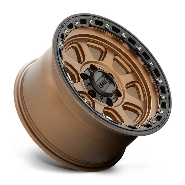 KMC Wheels KM548 Chase 20x9 Matte Bronze w/Black Lip 0mm ET 71.5mm CB 5x127