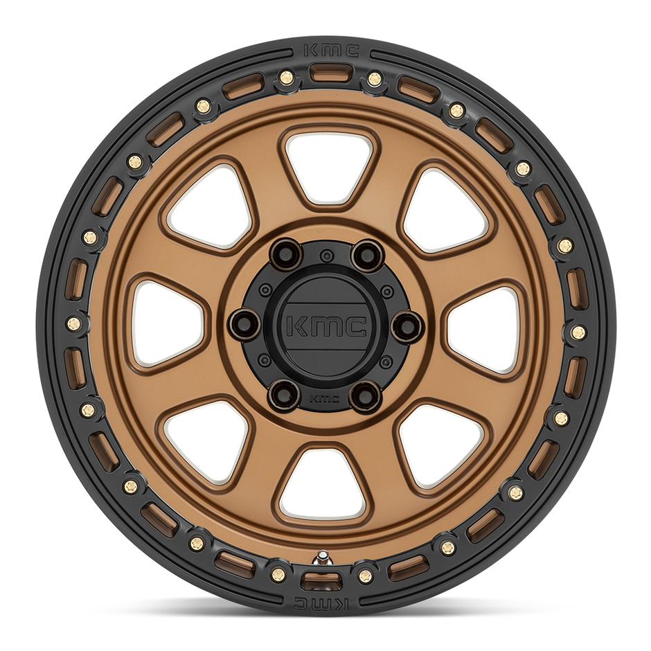 KMC Wheels KM548 Chase 20x9 Matte Bronze w/Black Lip 0mm ET 71.5mm CB 5x127