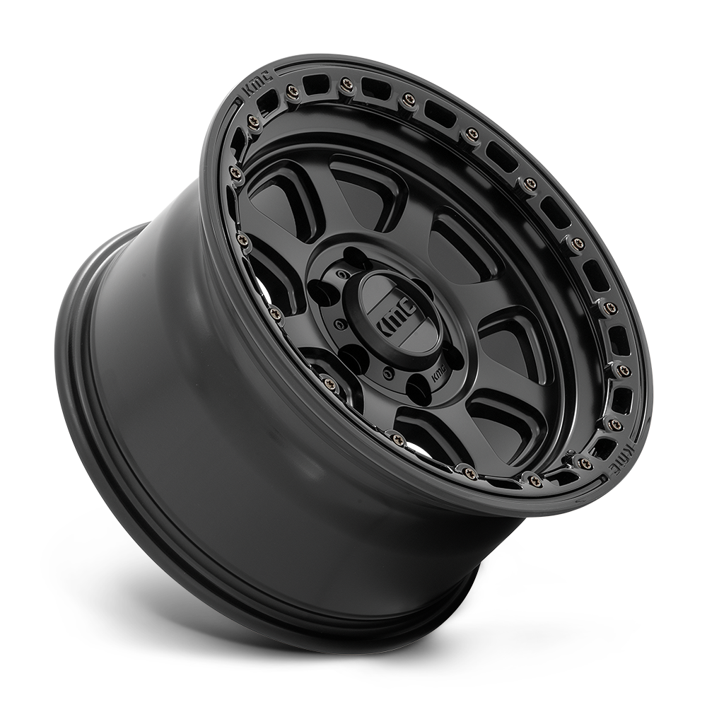KMC Wheels KM548 Chase 20x9 Satin Black w/Gloss Black Lip 0mm ET 71.5mm CB 5x127