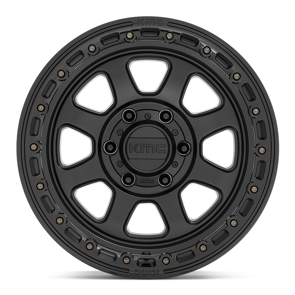 KMC Wheels KM548 Chase 20x9 Satin Black w/Gloss Black Lip 0mm ET 71.5mm CB 5x127