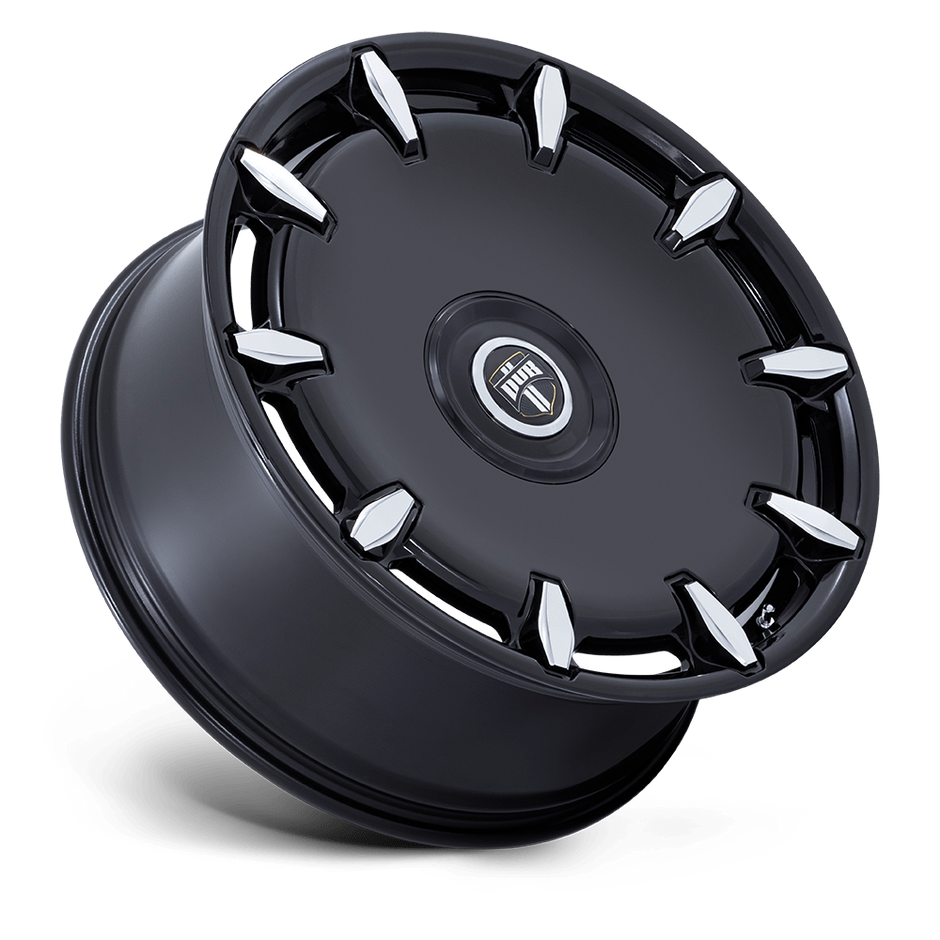 DUB Wheels DC271 Cheef 24x9 Gloss Black Milled 38mm ET 74.1mm CB 5x115/5x120