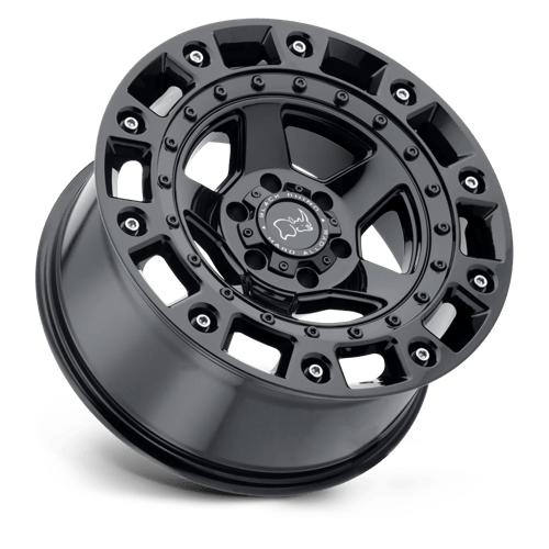 Black Rhino Hard Alloys Cinco 20x9.5 Gloss Black w/Stainless Bolts 12mm ET 110.1mm CB 5x150