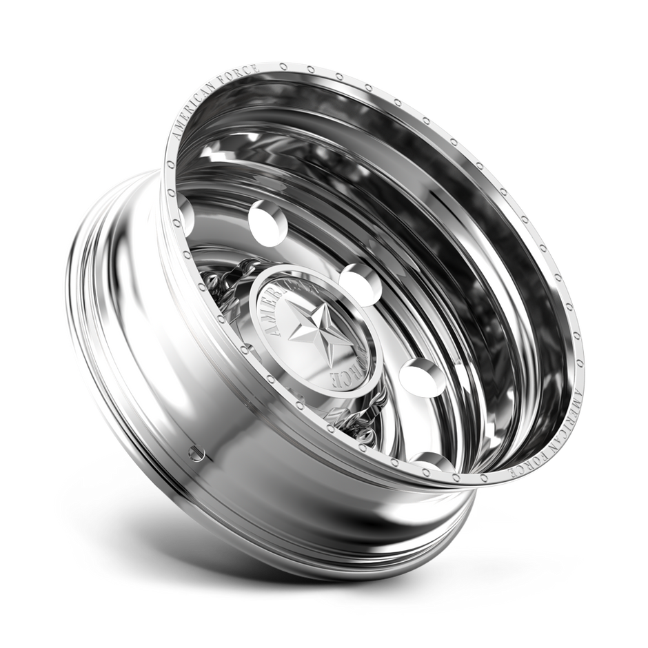 American Force Classic DRW forged wheels in polished finish, rear side profile view