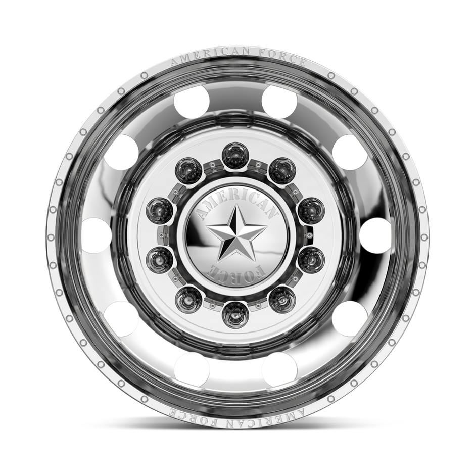 American Force Classic DRW forged wheels in polished finish, rear face view