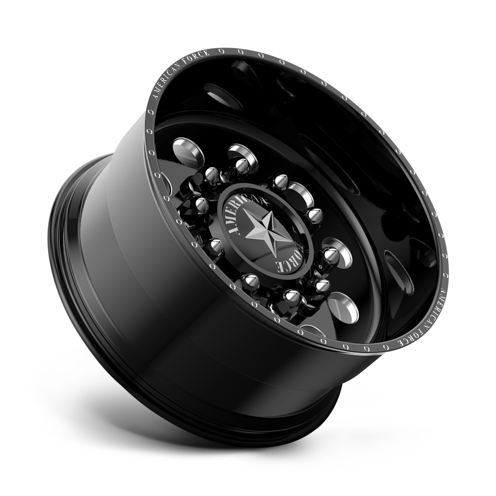 American Force Classic SD forged wheels in gloss black milled finish, side profile view