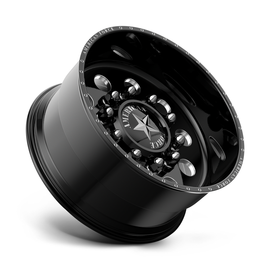 American Force Classic SD forged wheels in gloss black milled finish, side profile view