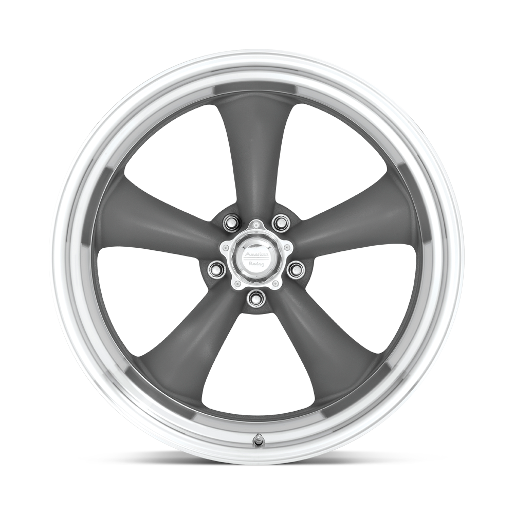 American Racing - VN215 - Classic Torq Thrust II - 14x7/0mm ET - 5x114.3 - Mag Gray w/Machined Lip