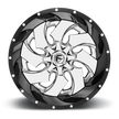 Fuel Wheels D240 Cleaver 20x12 Chrome Plated w/Gloss Black Lip -44mm ET 125.1mm CB 8x170