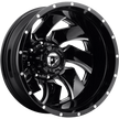 Fuel Wheels D574 Cleaver Dually-Rear Outer 20x8.25 Gloss Black Milled -240mm ET 121.5mm CB 8x165.1