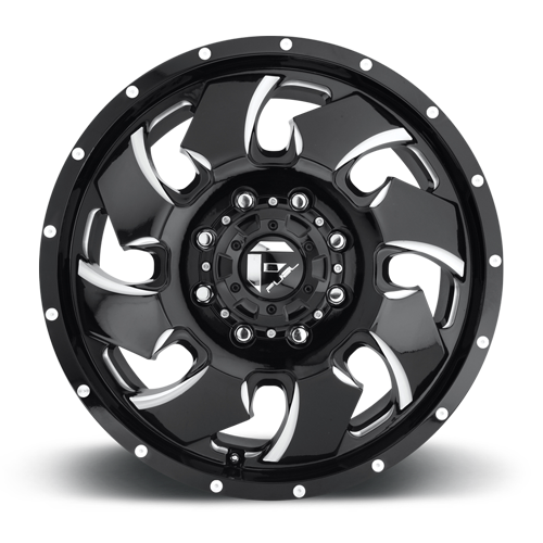Fuel Wheels D574 Cleaver Dually 20x8.25 Gloss Black Milled 105mm ET 154.3mm CB 8x210