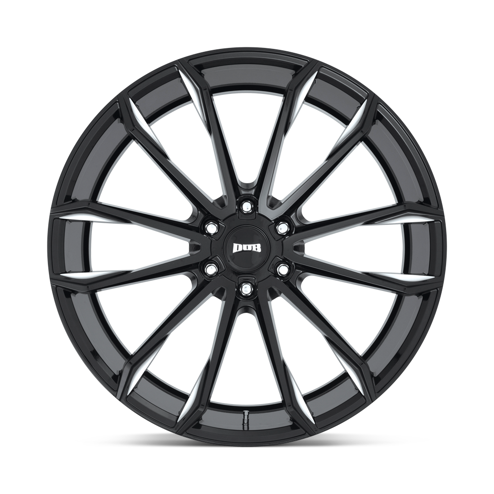 DUB Wheels S252 Clout 24x10 Gloss Black Milled 30mm ET 87.1mm CB 6x135