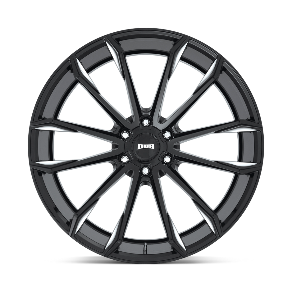 DUB Wheels S252 Clout 24x10 Gloss Black Milled 30mm ET 87.1mm CB 6x135