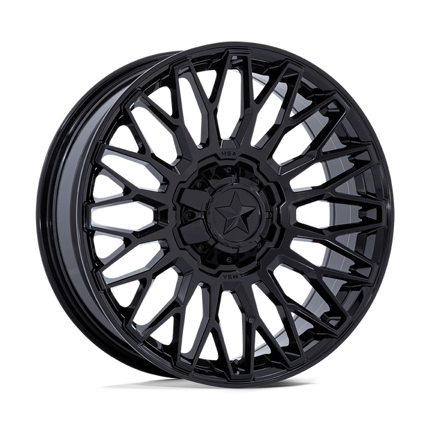MSA Offroad Wheels M50 Clubber 22x7 Gloss Black 0mm ET 110.1mm CB 4x137/4x156