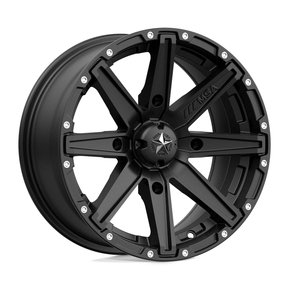 MSA Offroad Wheels M33 Clutch 16x7 Satin Black 10mm ET 132mm CB 4x156