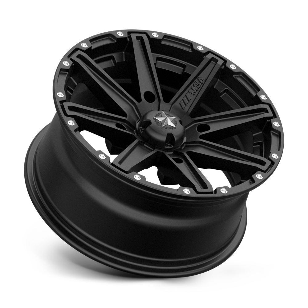 MSA Offroad Wheels M33 Clutch 16x7 Satin Black 10mm ET 132mm CB 4x156