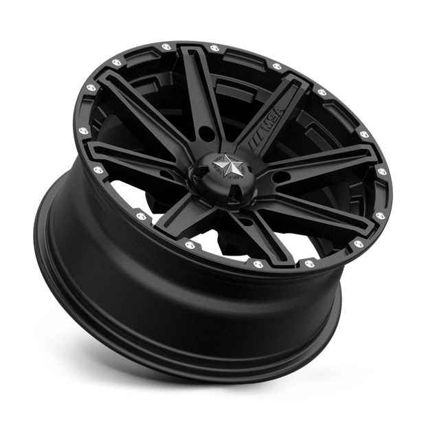 MSA Offroad Wheels M33 Clutch 16x7 Satin Black 10mm ET 132mm CB 4x156