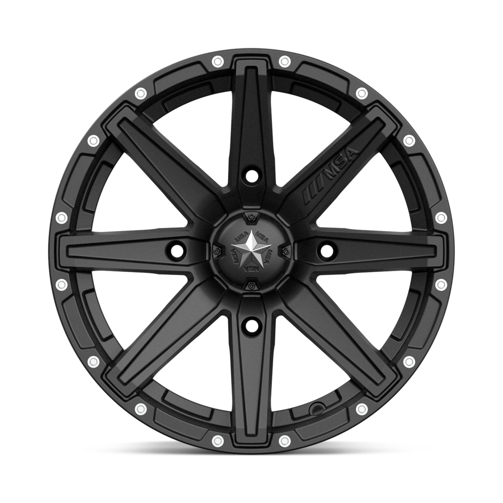 MSA Offroad Wheels M33 Clutch 16x7 Satin Black 10mm ET 132mm CB 4x156