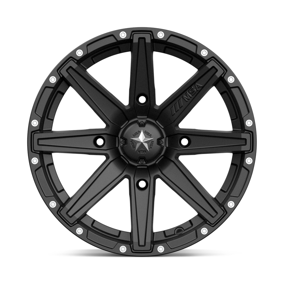 MSA Offroad Wheels M33 Clutch 16x7 Satin Black 10mm ET 132mm CB 4x156