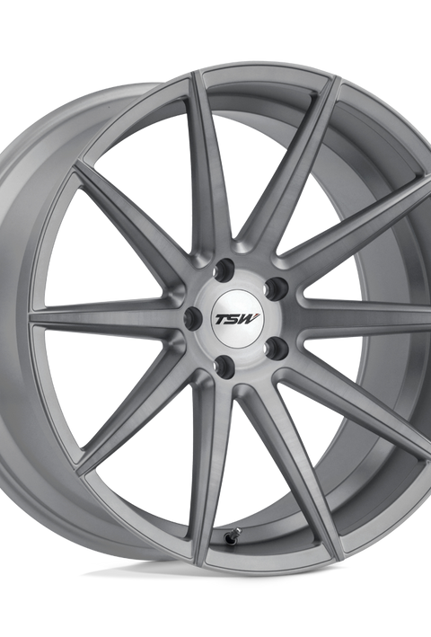 TSW Clypse 18x8.5 Titanium w/Matte Brushed Face 20mm ET 76.1mm CB 5x114.3
