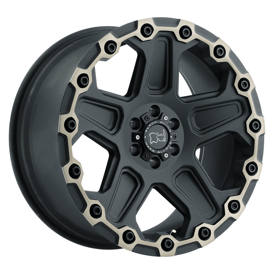 Black Rhino Hard Alloys Cog 20x9.5 Matte Black w/Machined Dark Tint -18mm ET 71.5mm CB 5x127