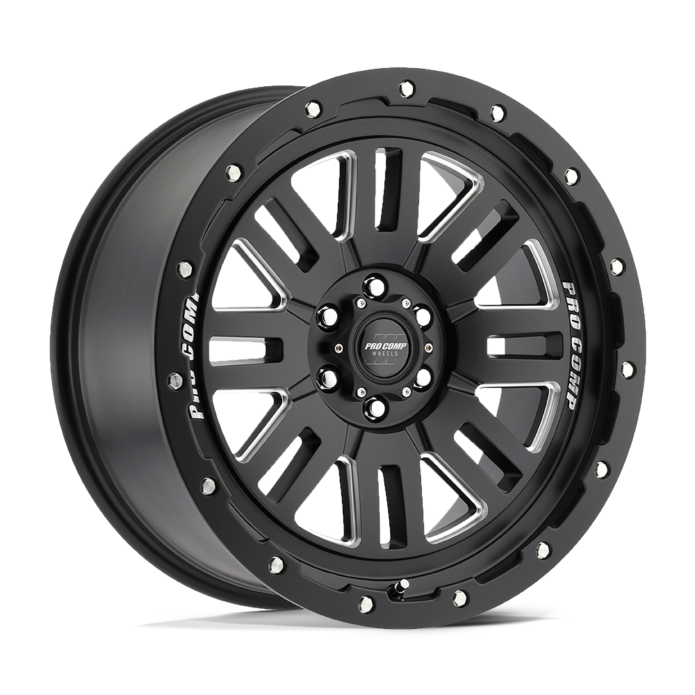 Pro Comp Alloys PA61 Cognos 17x9 Satin Black Milled -6mm ET 108mm CB 6x139.7