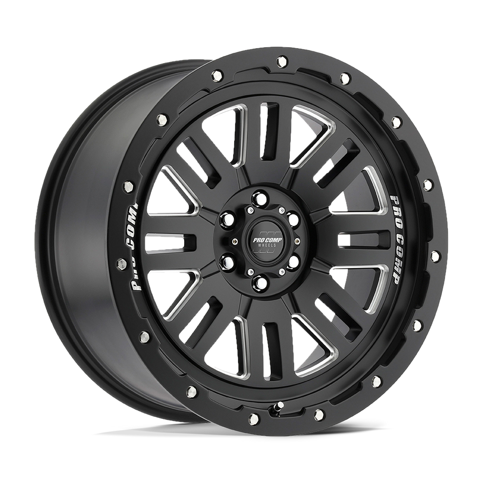 Pro Comp Alloys PA61 Cognos 17x9 Satin Black Milled -6mm ET 108mm CB 6x139.7