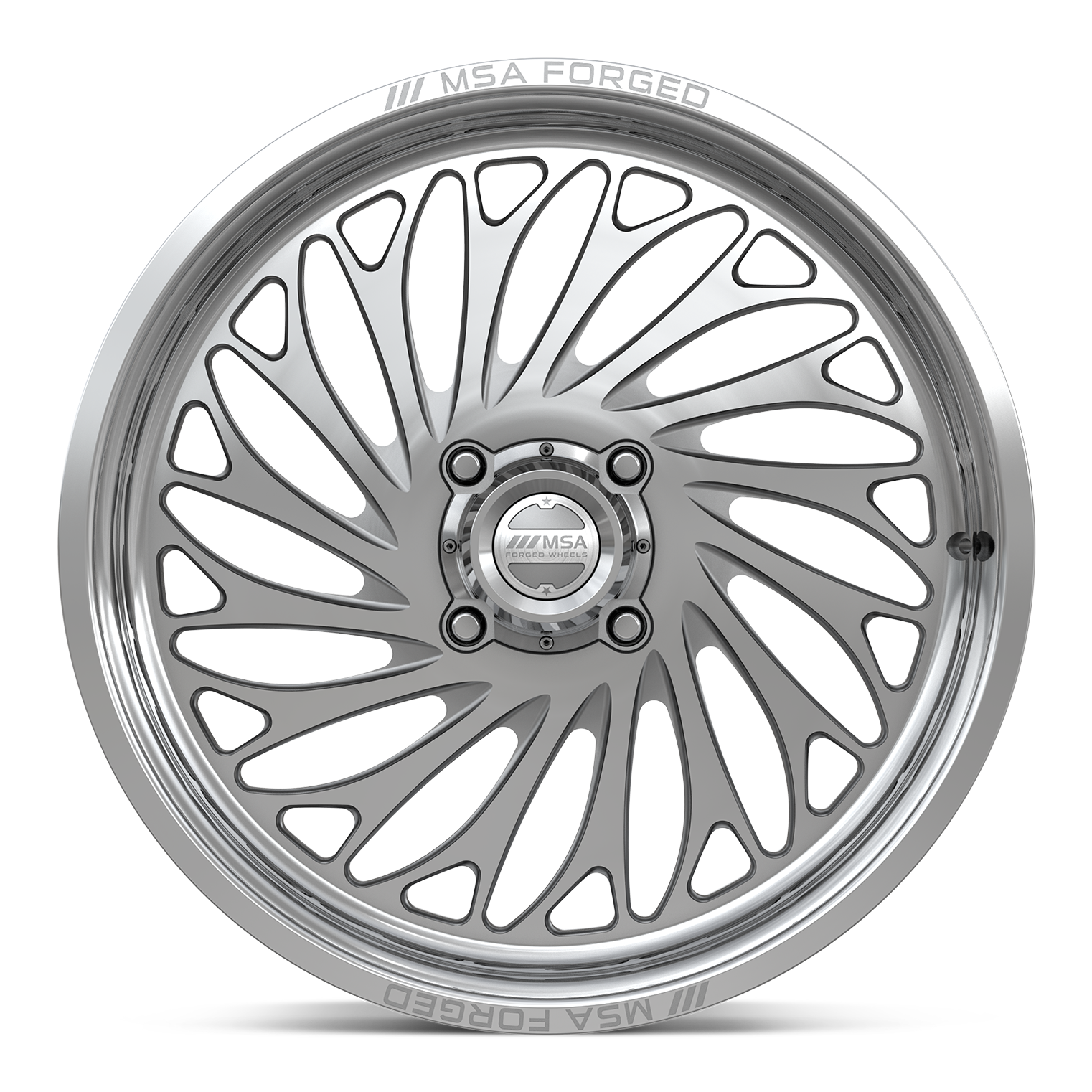 MSA Offroad Wheels MA402 Coil UTV 24x10 Polished -25mm ET 172mm CB 4x137