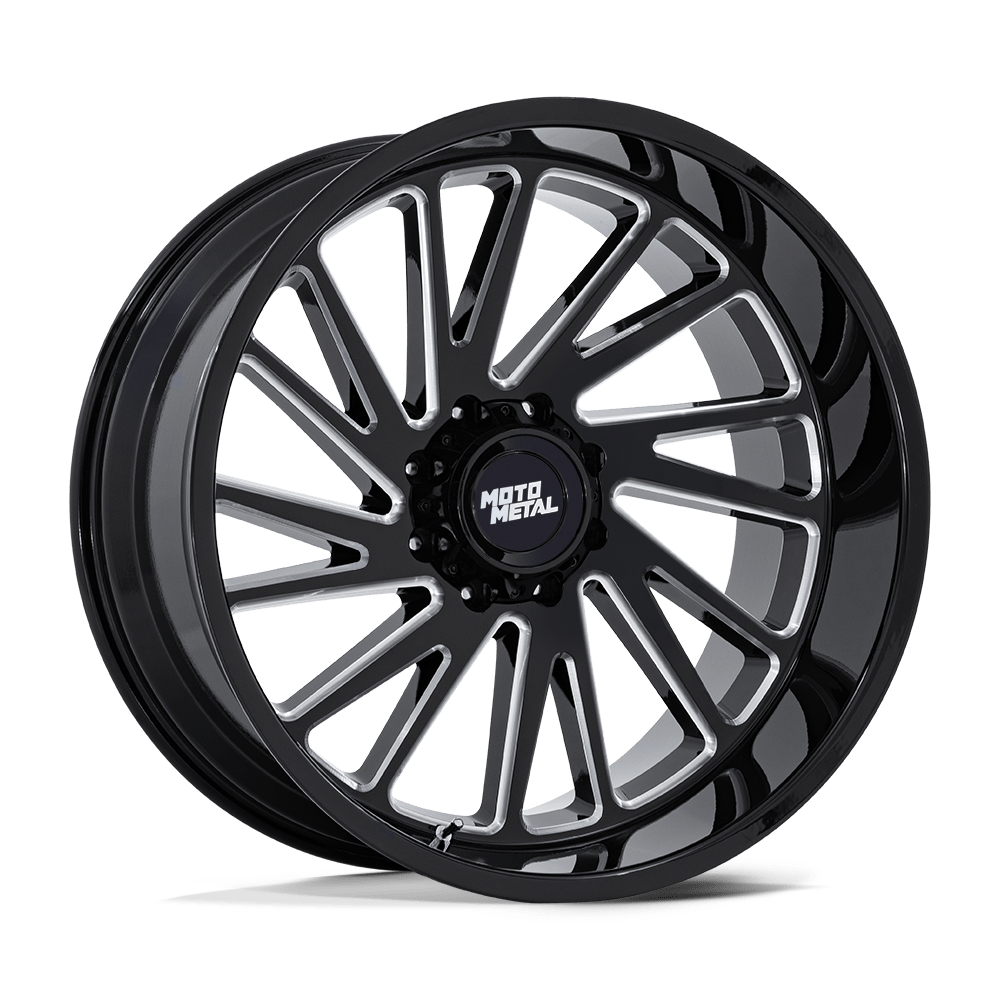 Moto Metal MO811 Combat 20x10 Gloss Black Milled -18mm ET 125.1mm CB 8x165.1