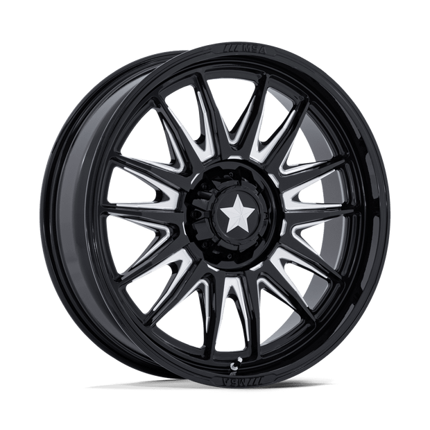 MSA Offroad Wheels M55 Commander UTV 24x7 Gloss Black Milled 0mm ET 100.3mm CB 6x139.7
